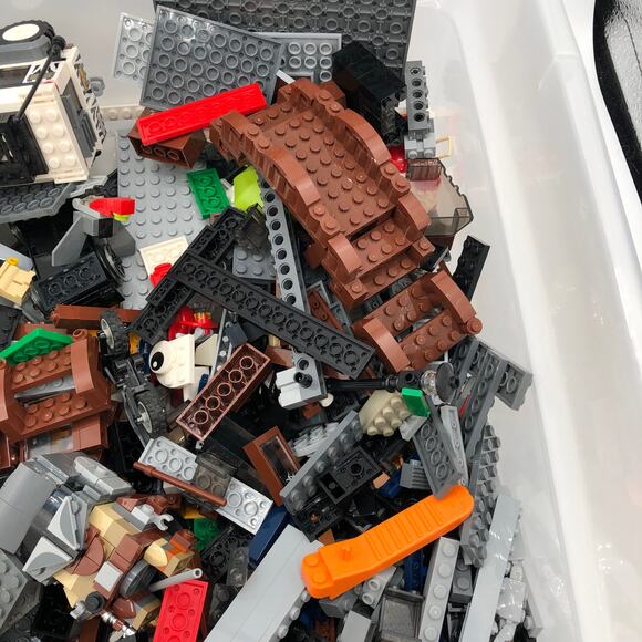 LEGO assorted bricks plates parts - 5lbs - gray brown black - Picture 7 of 8